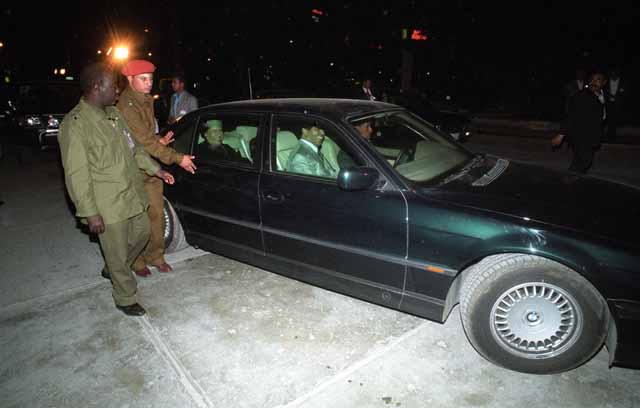 Arrival of Muammar Gaddafi at the Egyptian Museum, Cairo. March 1999. Ph. Norbert Schiller