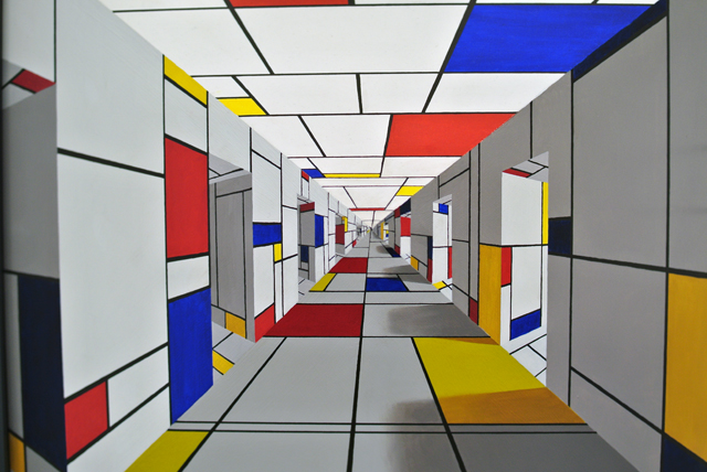 All-out Mondrian, 2005. Patrick Hughes (Flowers Gallery). Art Paris Art Fair 2015. Ph. Silvia Dogliani