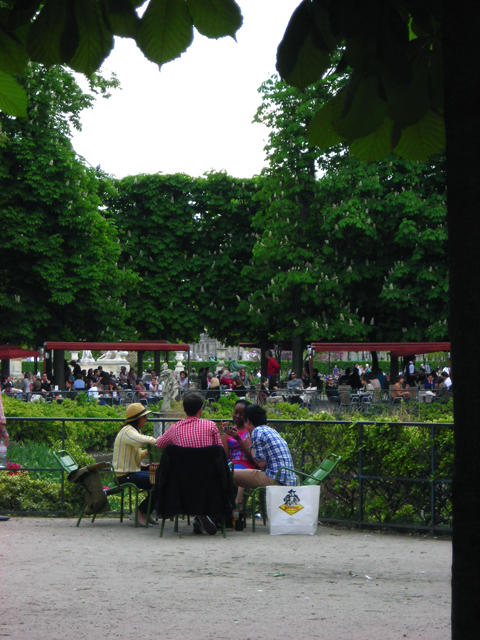 Una partita a carte al parco
