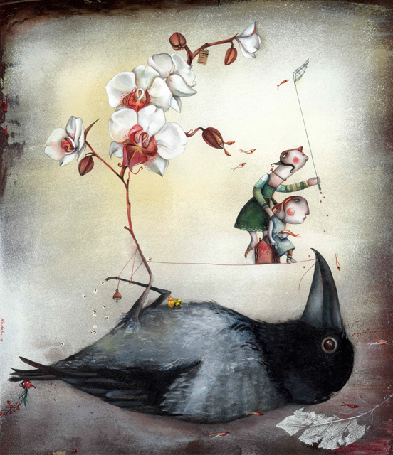 Raven life, illustration by Natalie Pudalov