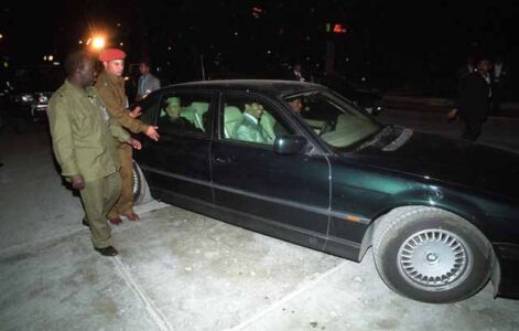 Arrival of Muammar Gaddafi at the Egyptian Museum, Cairo. March 1999. Ph. Norbert Schiller