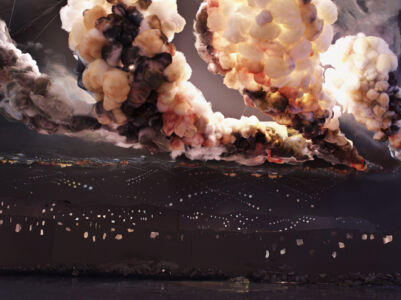 Shirley Wegner "Night Explosion", 2013 Impression jet d'encre monté sur plexiglas antireflet, support au dos en dibond Artiste et Farideh Cadot Paris Exhibitor : Farideh Cadot Associés 