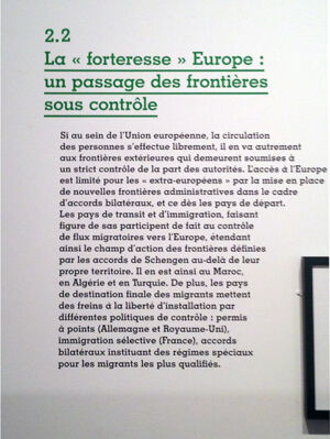 Frontières, exhibition at Musée de l'histoire de l'immigration. April 2016, Paris. Ph. Silvia Dogliani