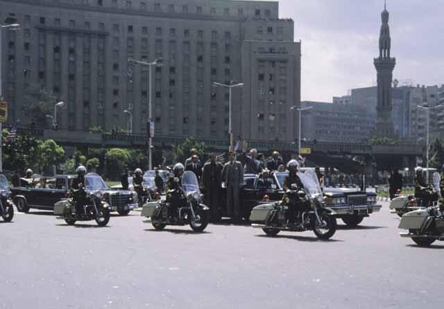 Carter and Sadat on 10th March 1979 at Tahrir Square, Cairo. Ph. Norbert Schiller