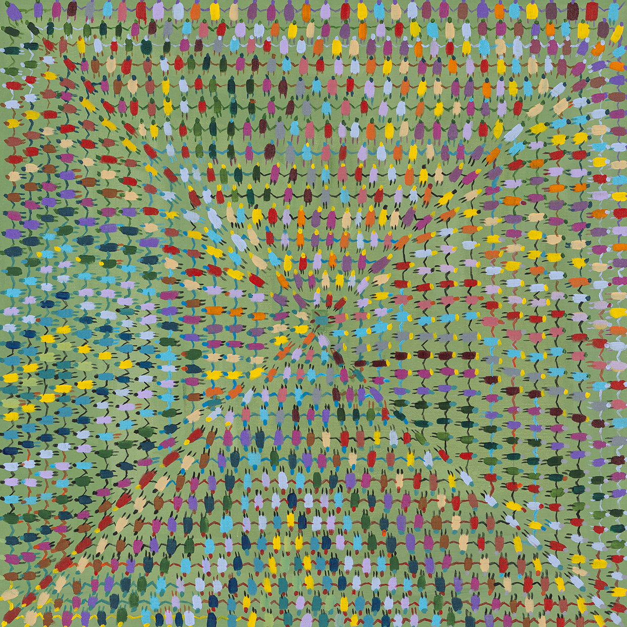  Nadir Zarour, Connected, 2020, Acrylic On Canvas, 100x100cm 1240