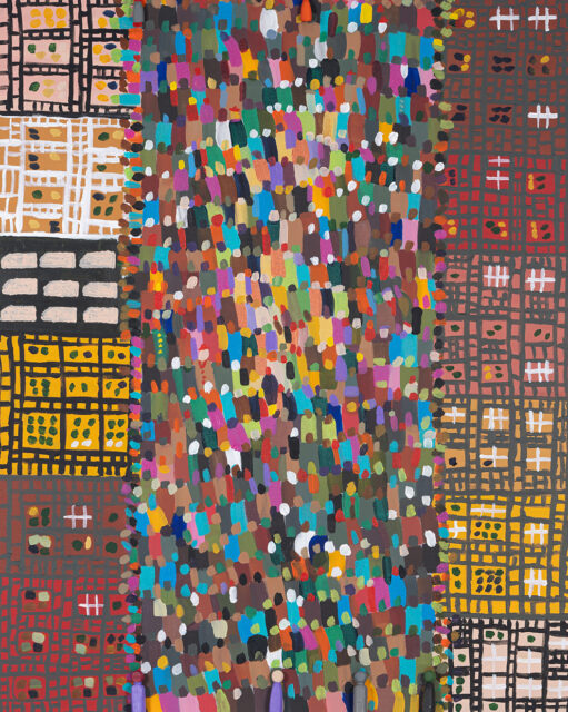  Nadir Zarour, The March, 2020, Acrylic And Mix Media On Canvas, 150x120cm